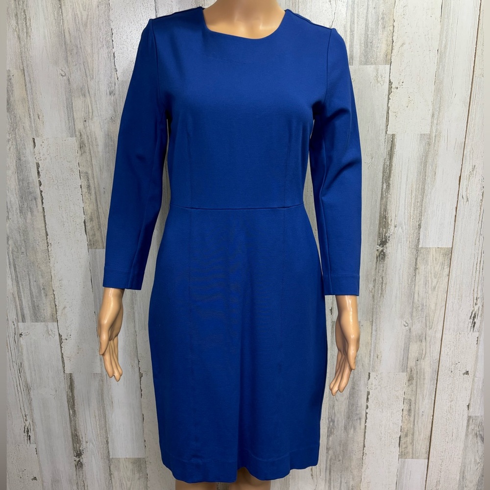J. Crew Factory Blue Long Sleeve Dress